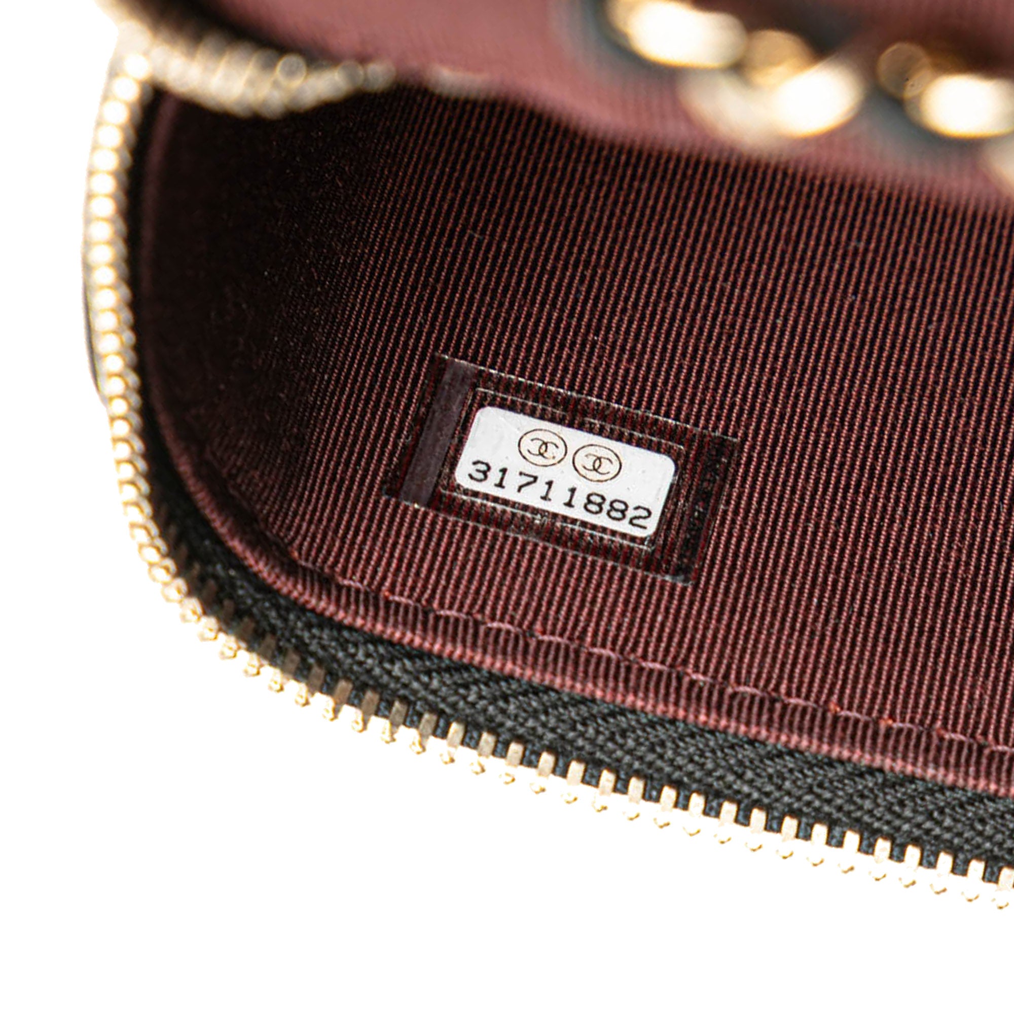 Mini Lambskin Vanity Case with Chain