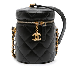 Small Quilted Lambskin Side Note Vanity Case