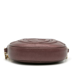 Mini Metallic Pebbled Calfskin Soho Chain Crossbody