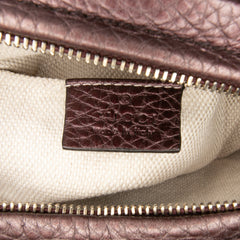 Mini Metallic Pebbled Calfskin Soho Chain Crossbody