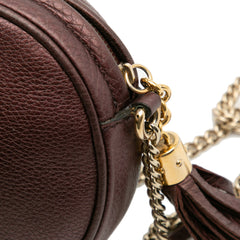 Mini Metallic Pebbled Calfskin Soho Chain Crossbody