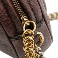 Mini Metallic Pebbled Calfskin Soho Chain Crossbody