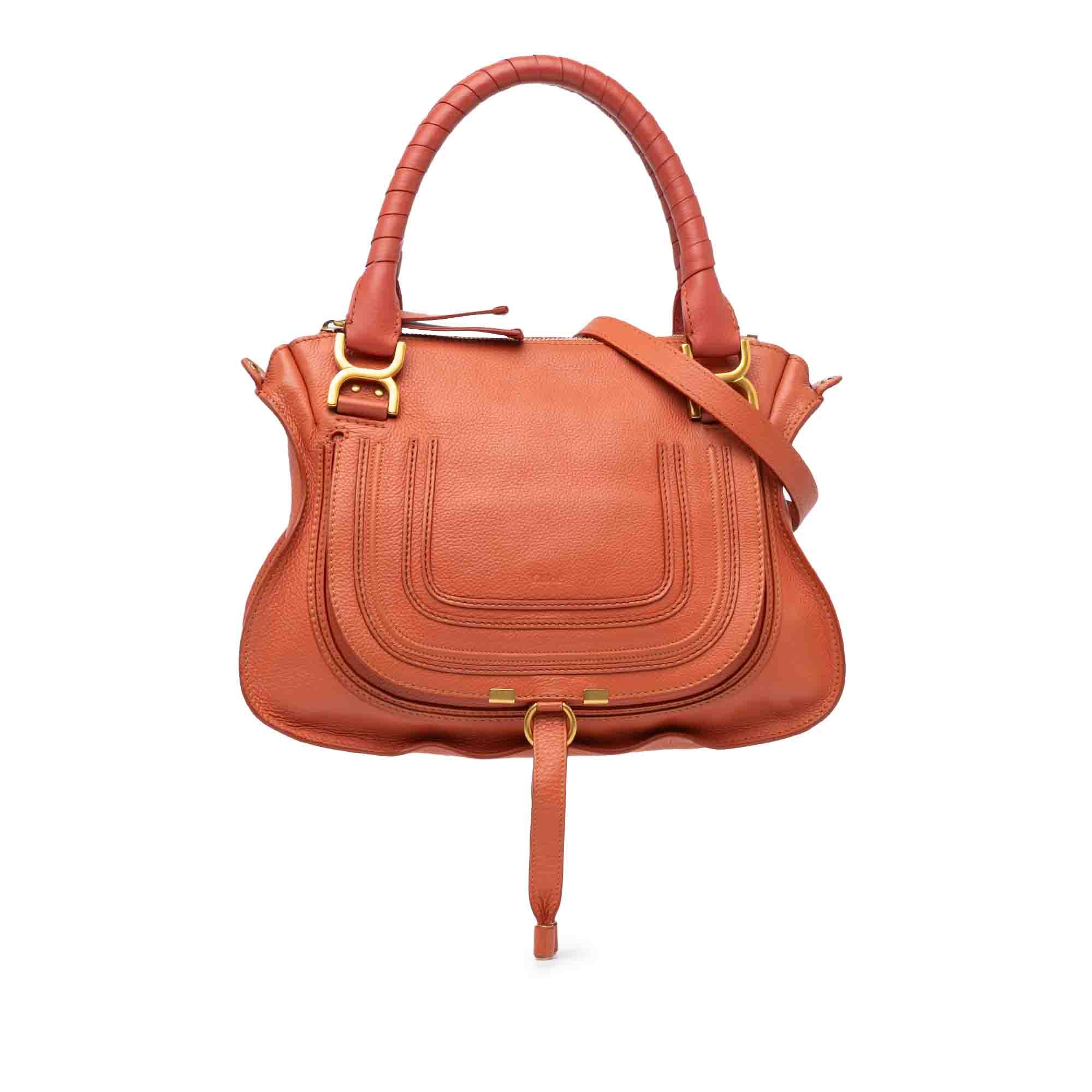 Medium Leather Marcie Satchel