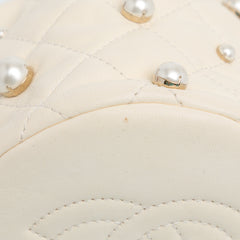 Mini Quilted Lambskin About Pearls Drawstring Bucket Bag_7