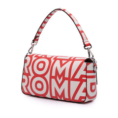 Marc Jacobs Nappa Vitello King Logo Print Phone Baguette Satchel