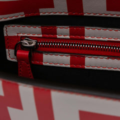Marc Jacobs Nappa Vitello King Logo Print Phone Baguette Satchel