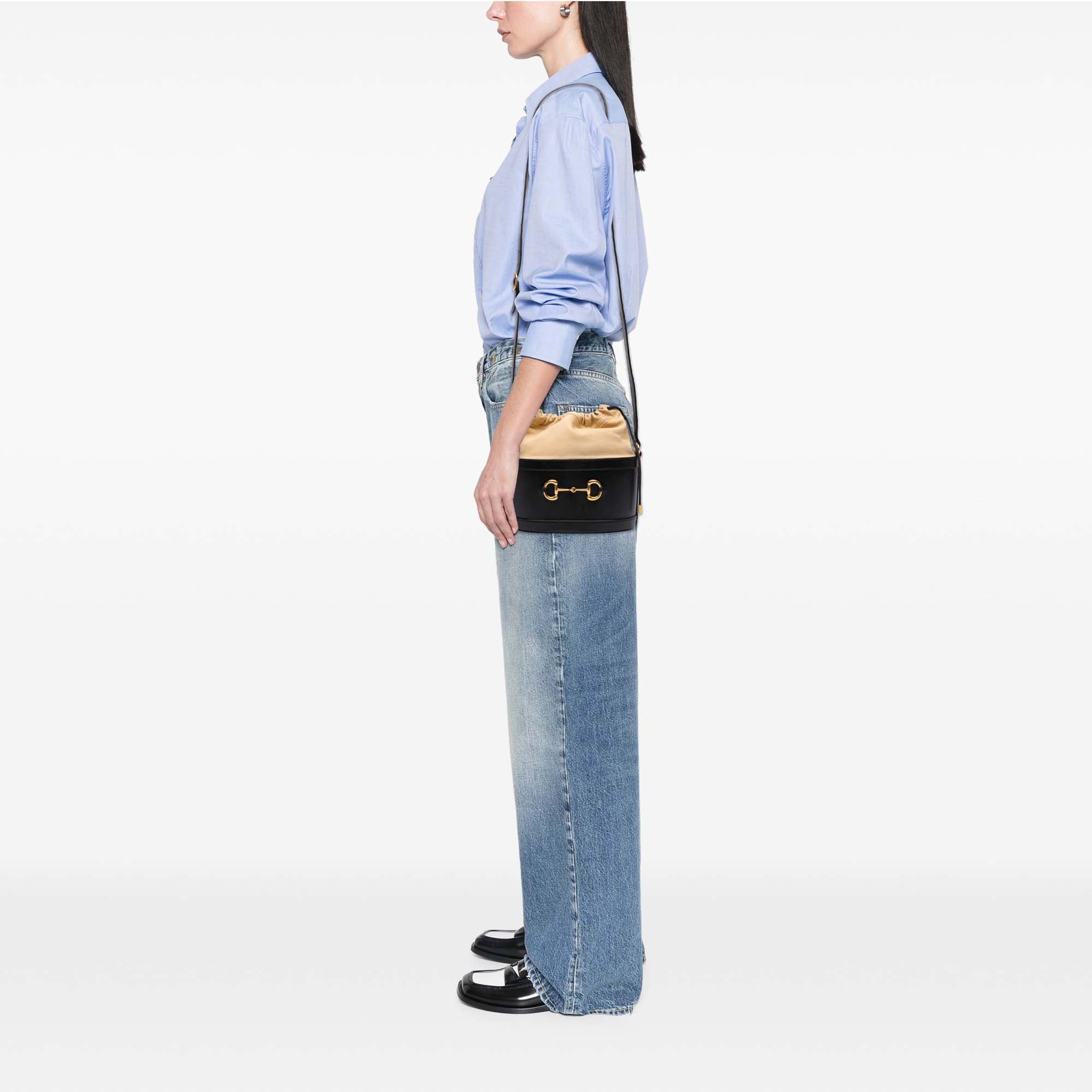 Leather Horsebit 1955 Bucket Bag