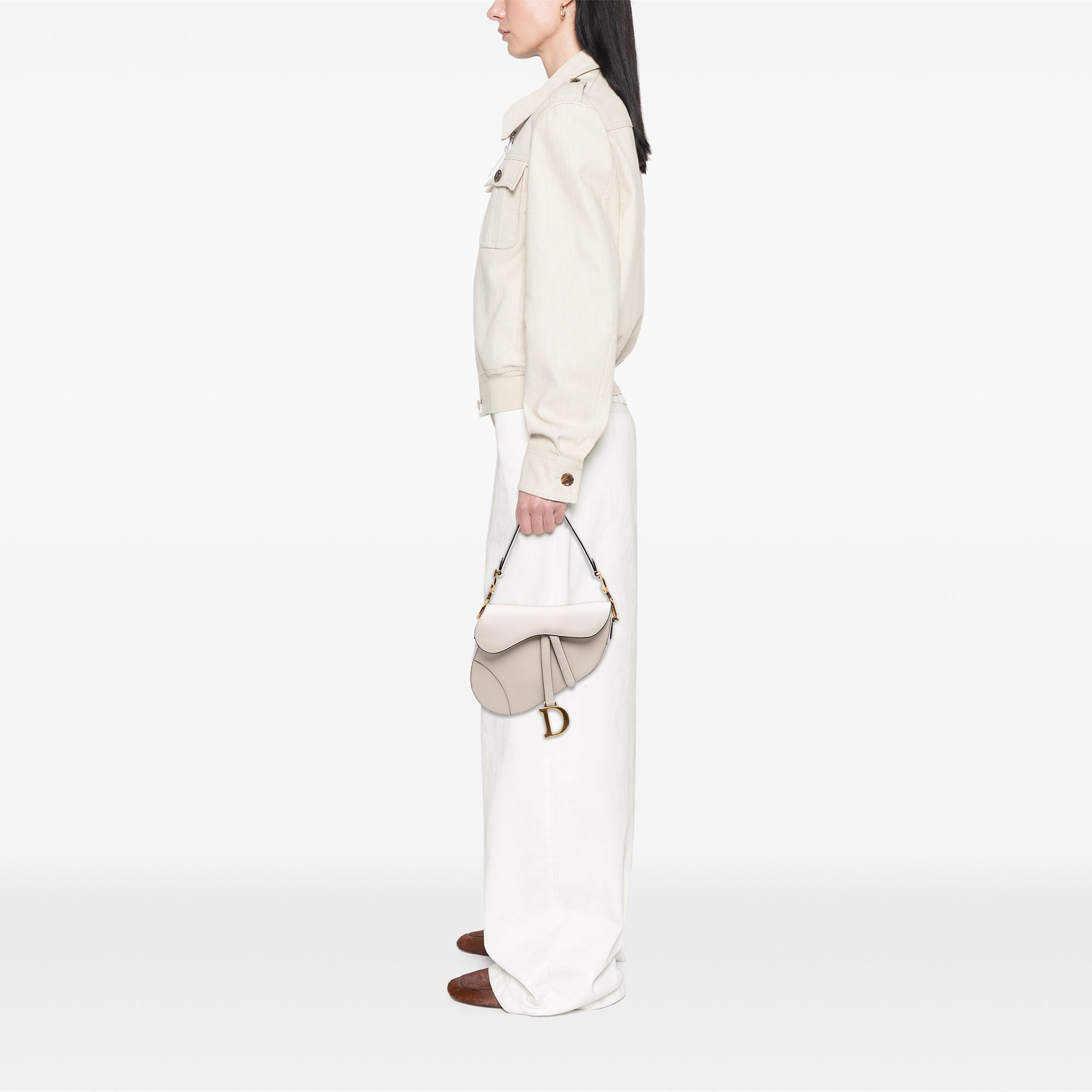 Grained Calfskin Saddle Bag