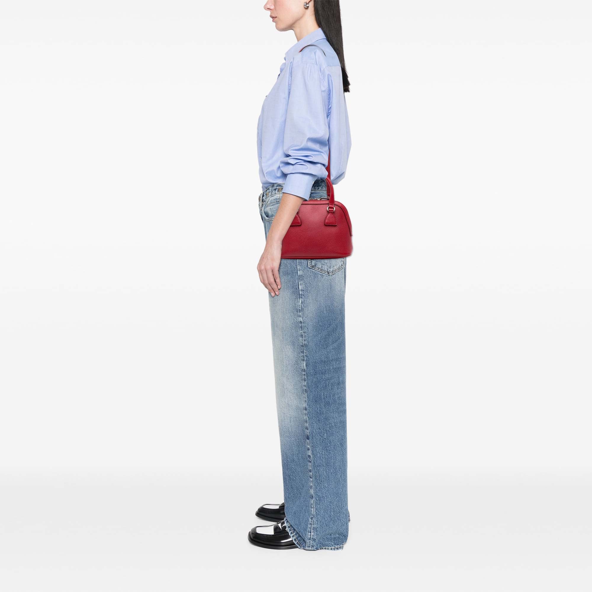 Mini Leather GG Charm Dome Satchel