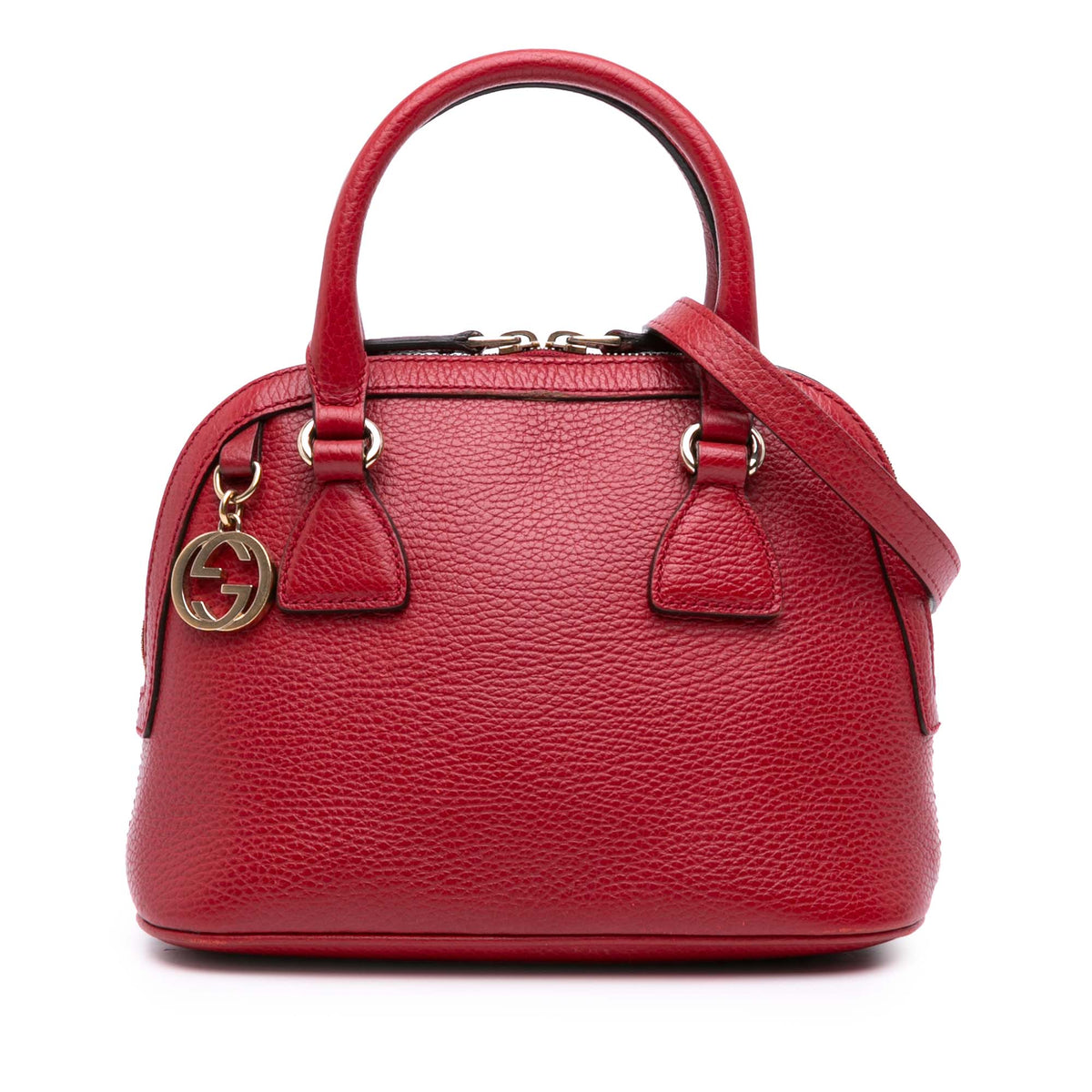 Mini Leather GG Charm Dome Satchel