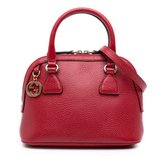 Mini Leather GG Charm Dome Satchel