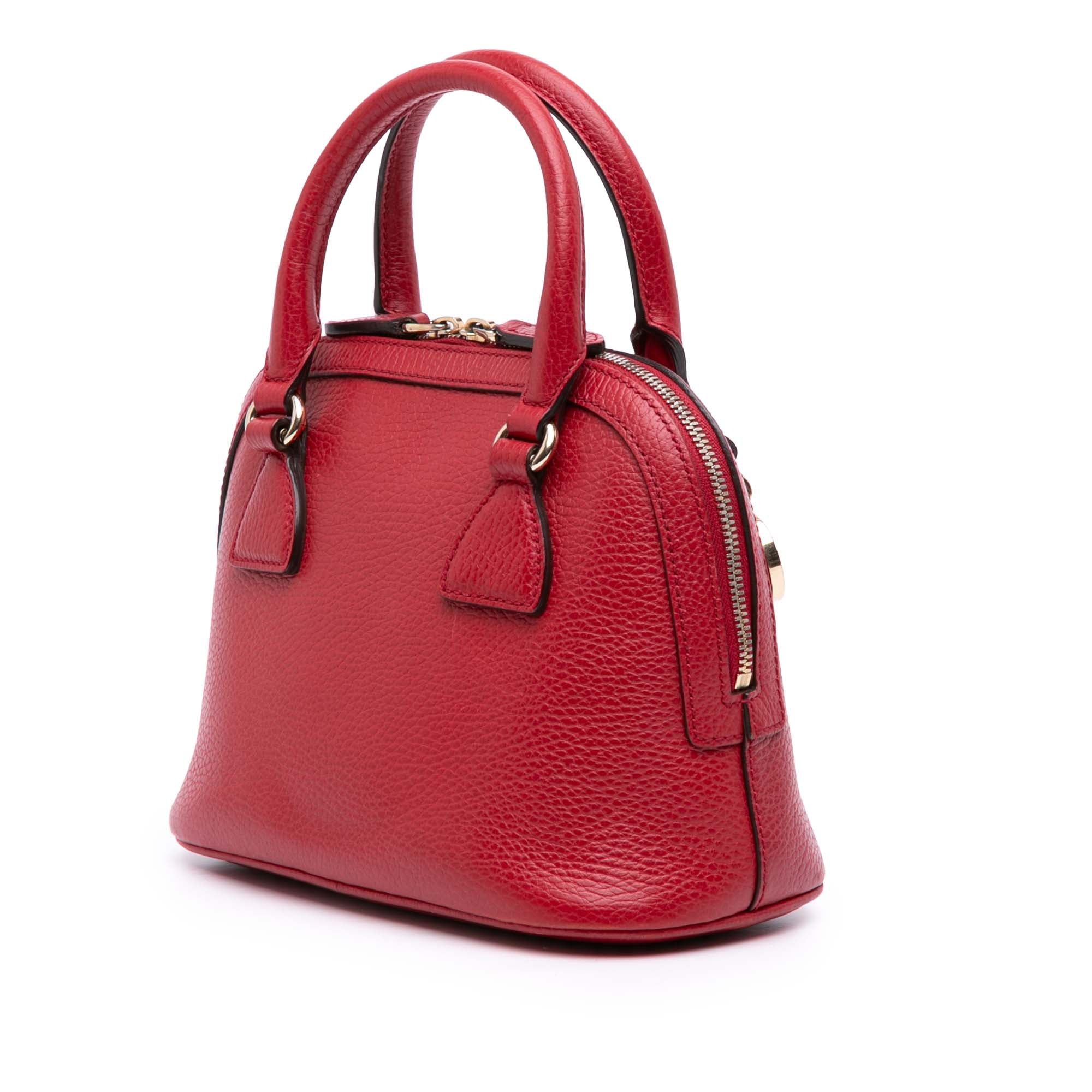Mini Leather GG Charm Dome Satchel