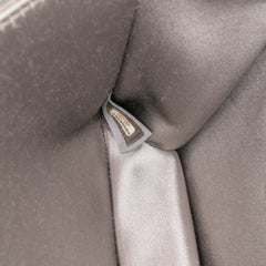 Small Lambskin Chocolate Bar CC Piercing Studded Chain Flap