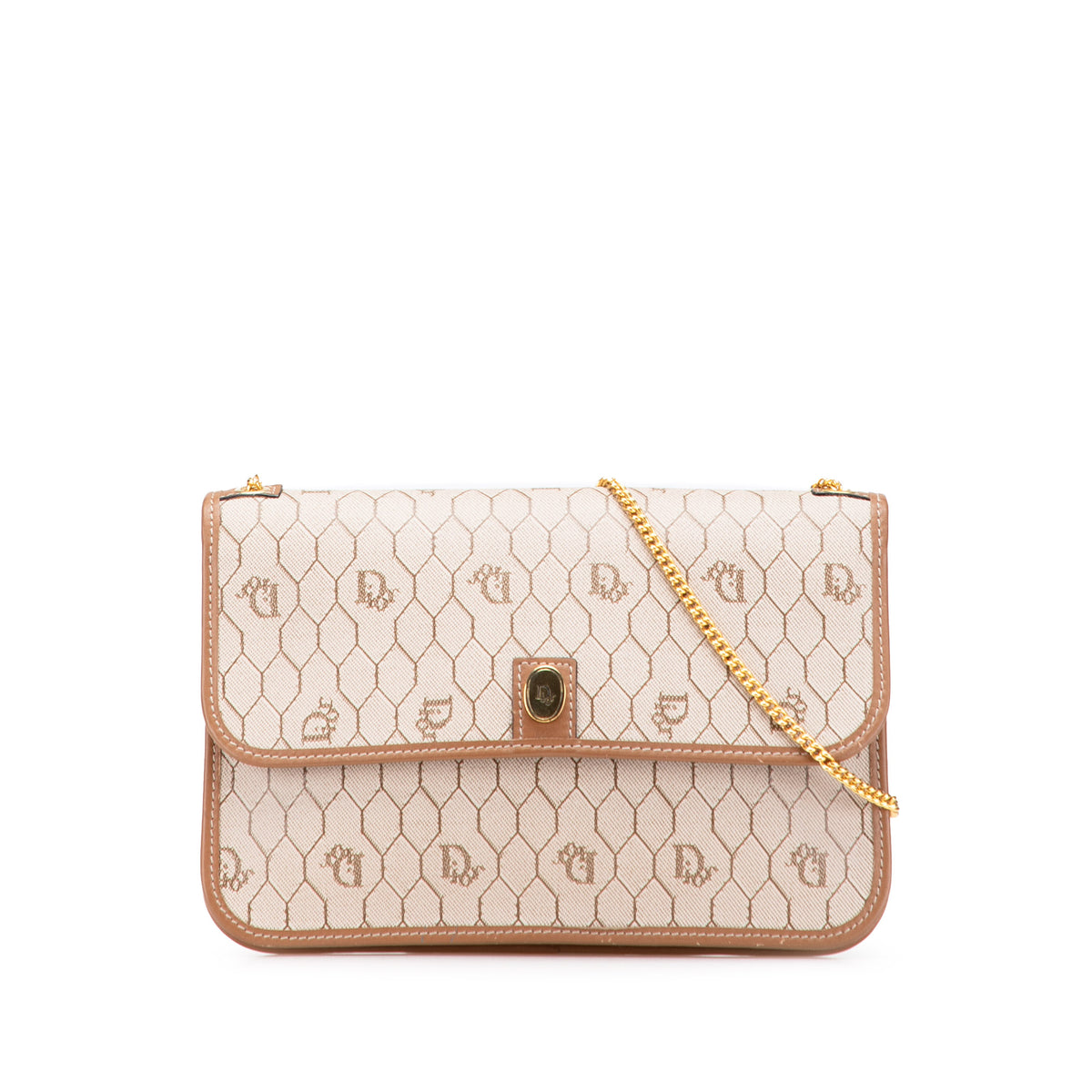 Honeycomb Coated Canvas Chain Crossbody
