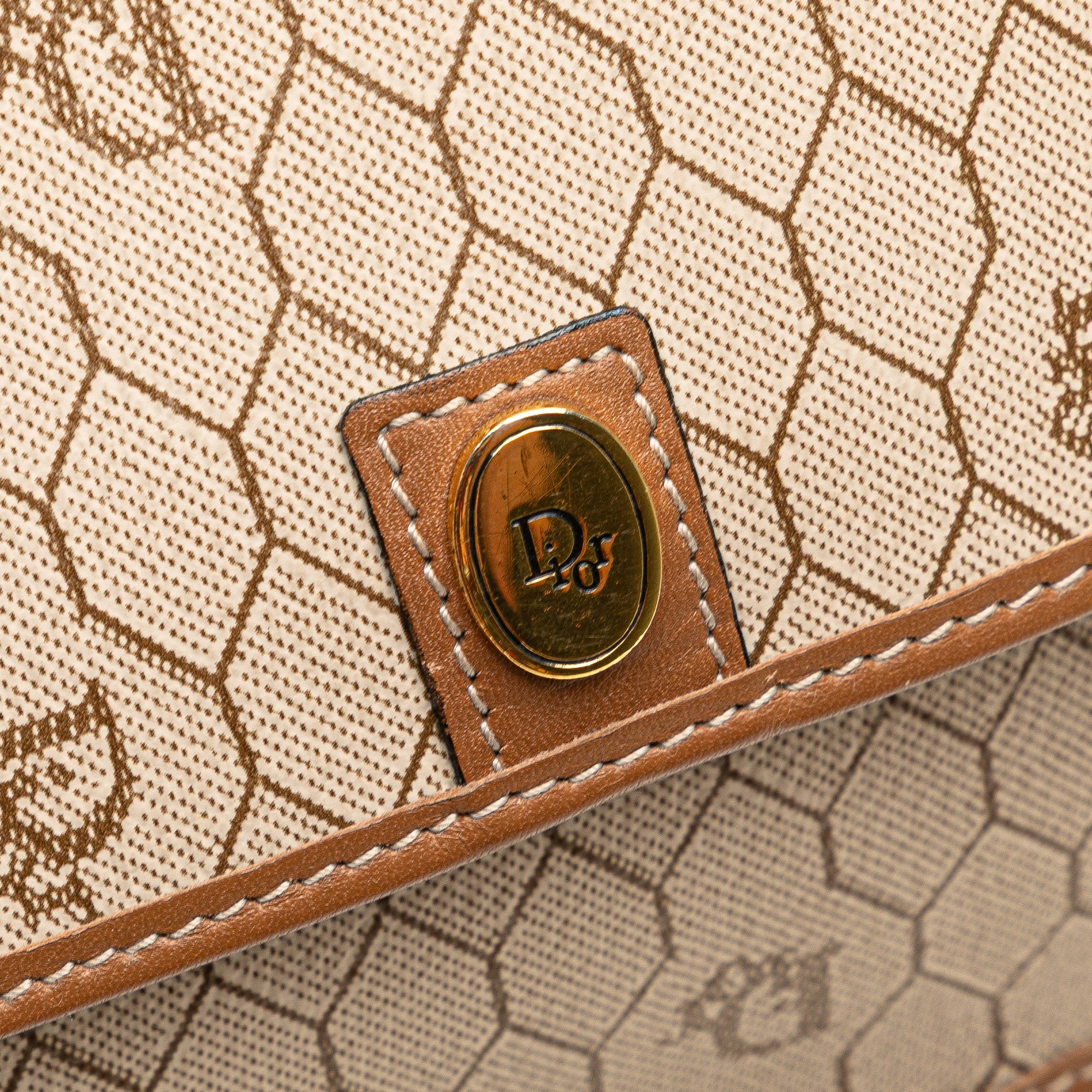 Honeycomb Coated Canvas Chain Crossbody