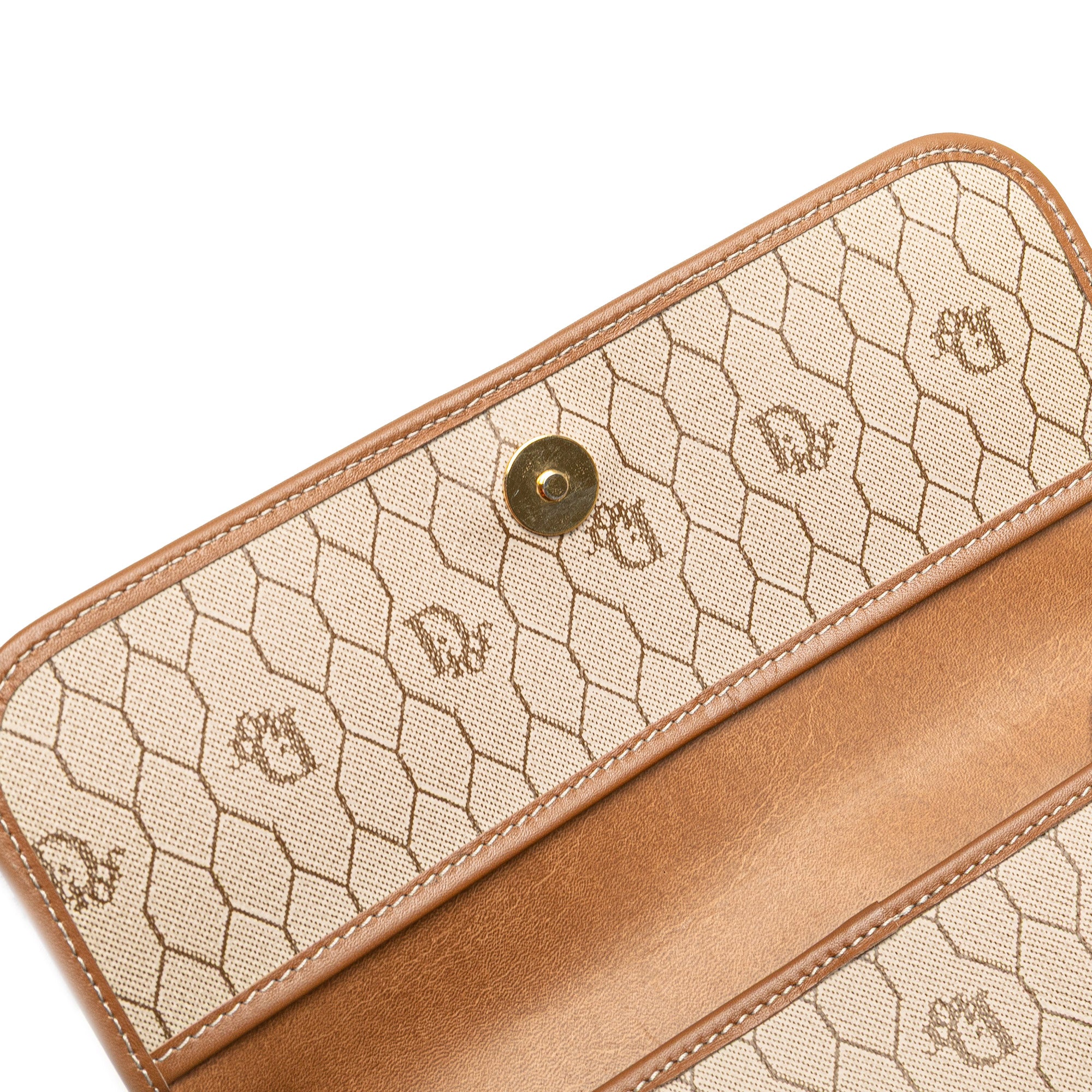 Honeycomb Coated Canvas Chain Crossbody