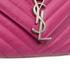 Medium Chevron Sheepskin Monogram Chain Bag