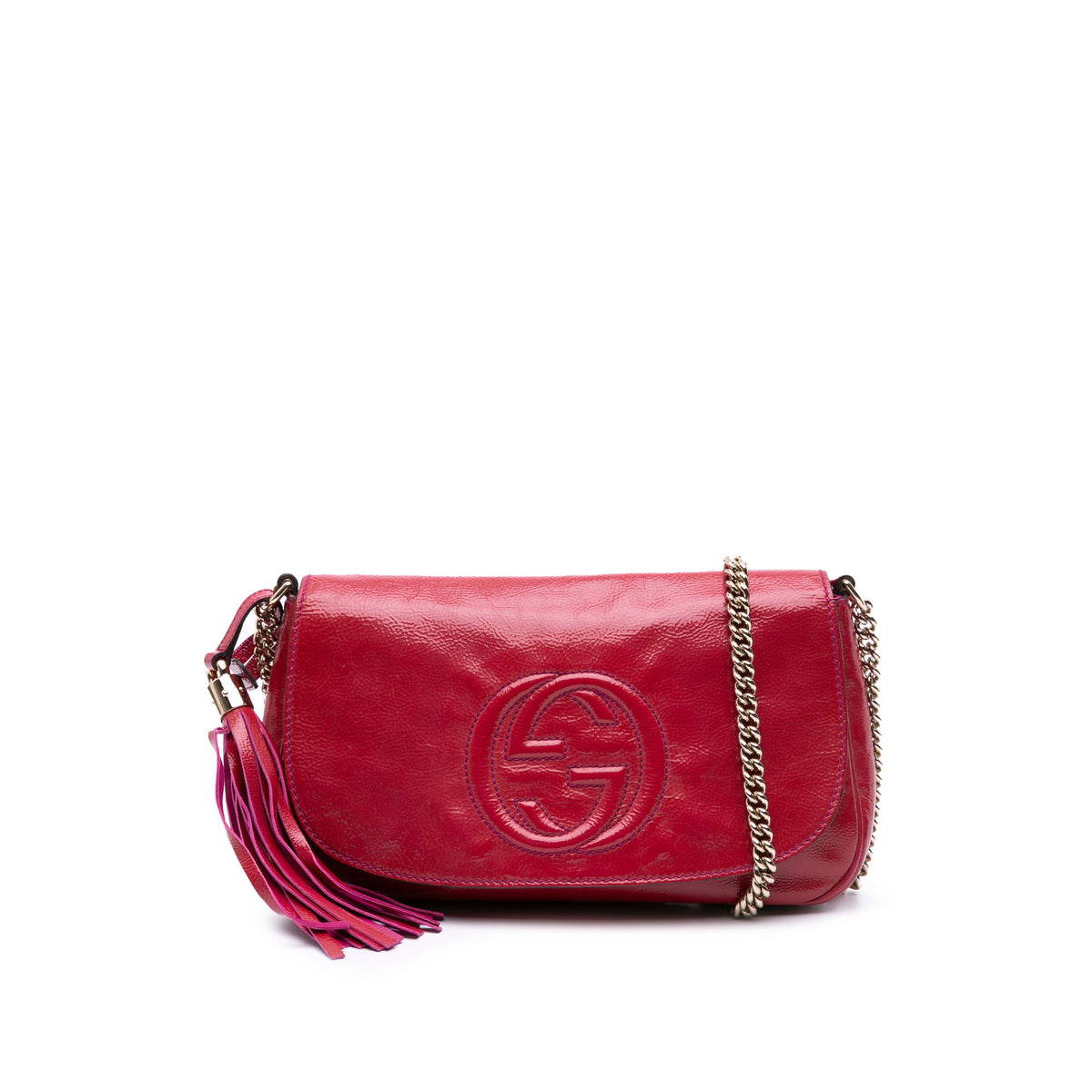 Medium Patent Soho Chain Flap Crossbody