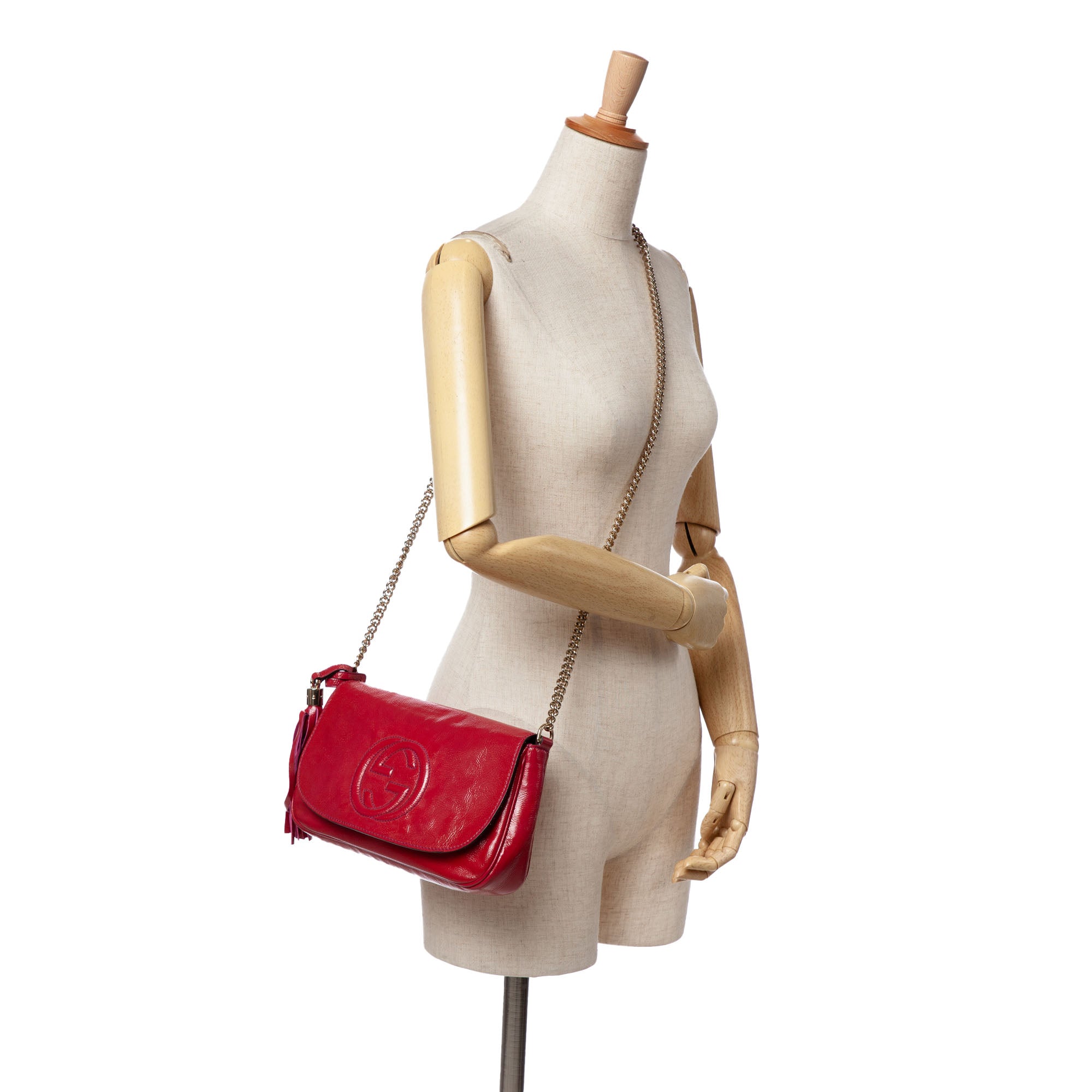 Medium Patent Soho Chain Flap Crossbody