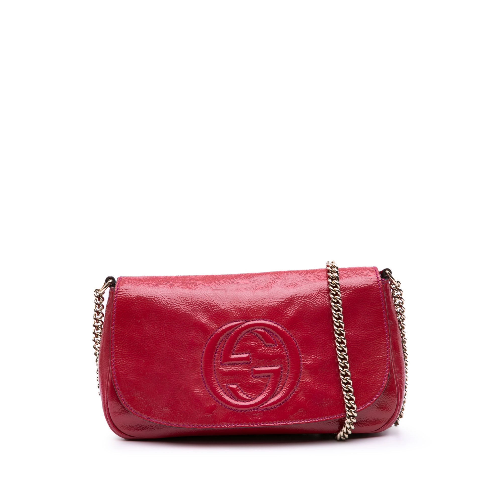 Medium Patent Soho Chain Flap Crossbody