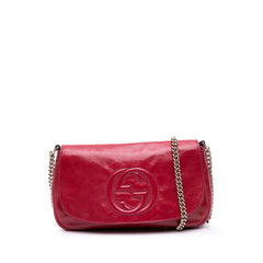 Medium Patent Soho Chain Flap Crossbody