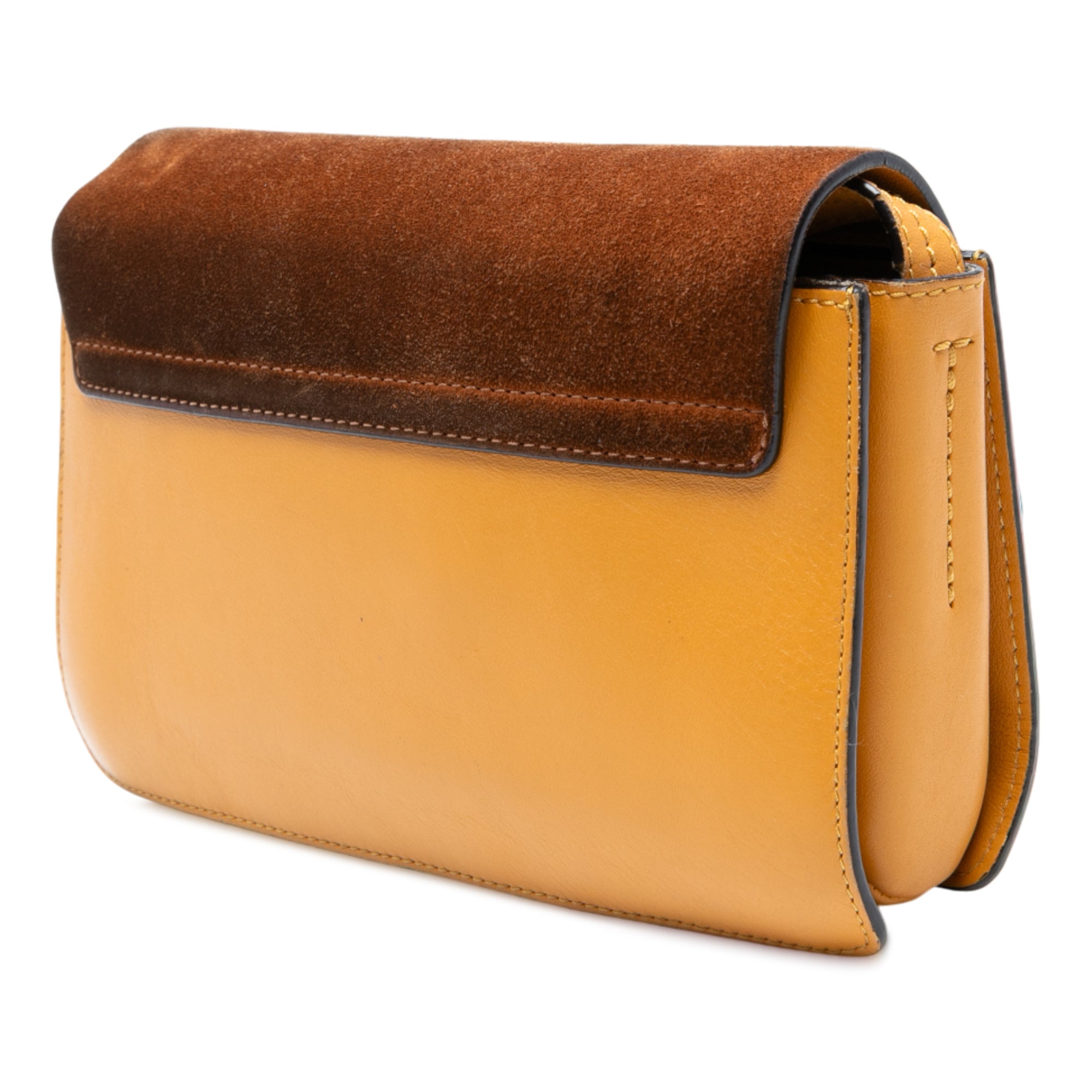 Small Suede and Calfskin Faye Crossbody