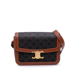Classique Triomphe Coated Canvas and Calfskin Triomphe Crossbody