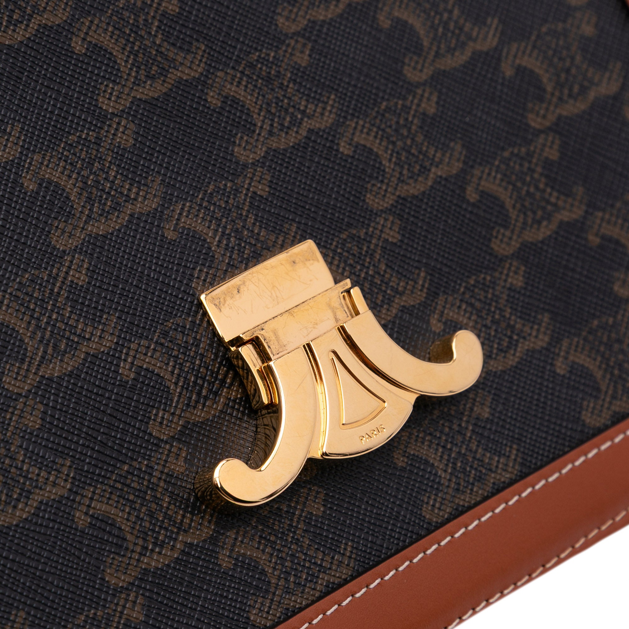 Classique Triomphe Coated Canvas and Calfskin Triomphe Crossbody