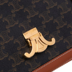 Classique Triomphe Coated Canvas and Calfskin Triomphe Crossbody