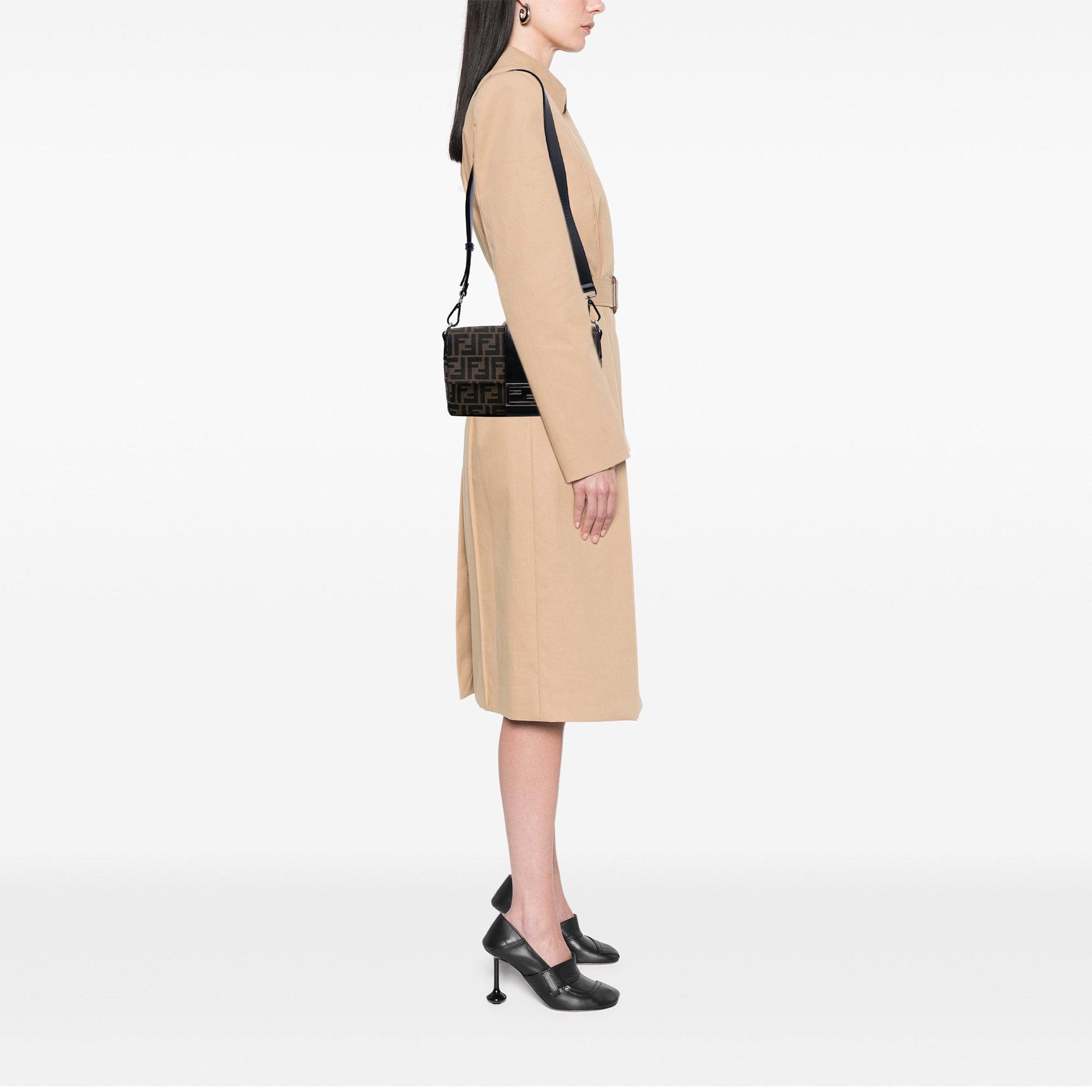 Zucca Canvas Convertible Baguette Crossbody