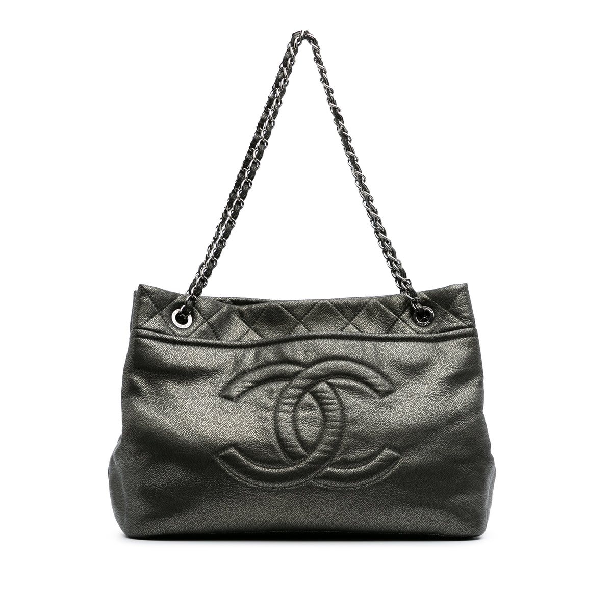 CC Metallic Caviar Soft Tote
