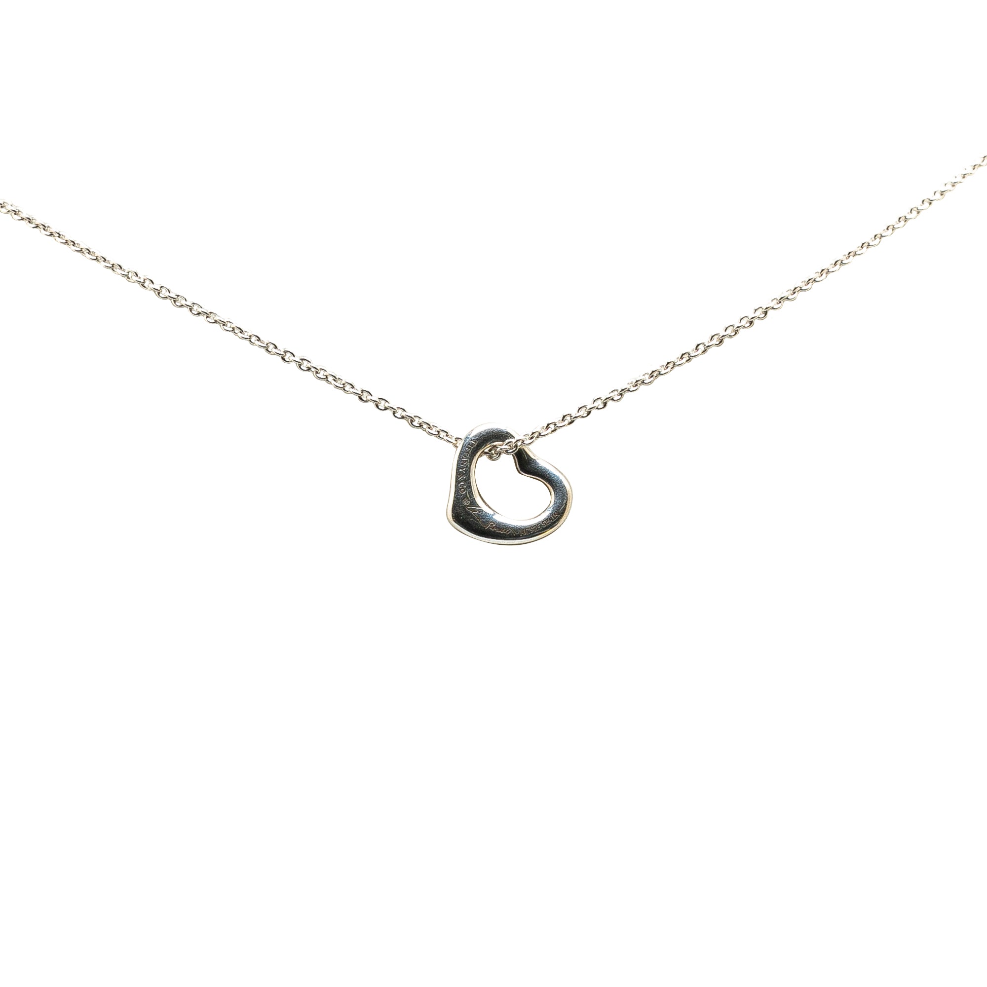 Elsa Peretti Sterling Silver Open Heart Pendant Necklace