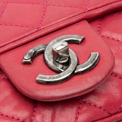 Small Quilted Iridescent Calfskin Shiva Flap