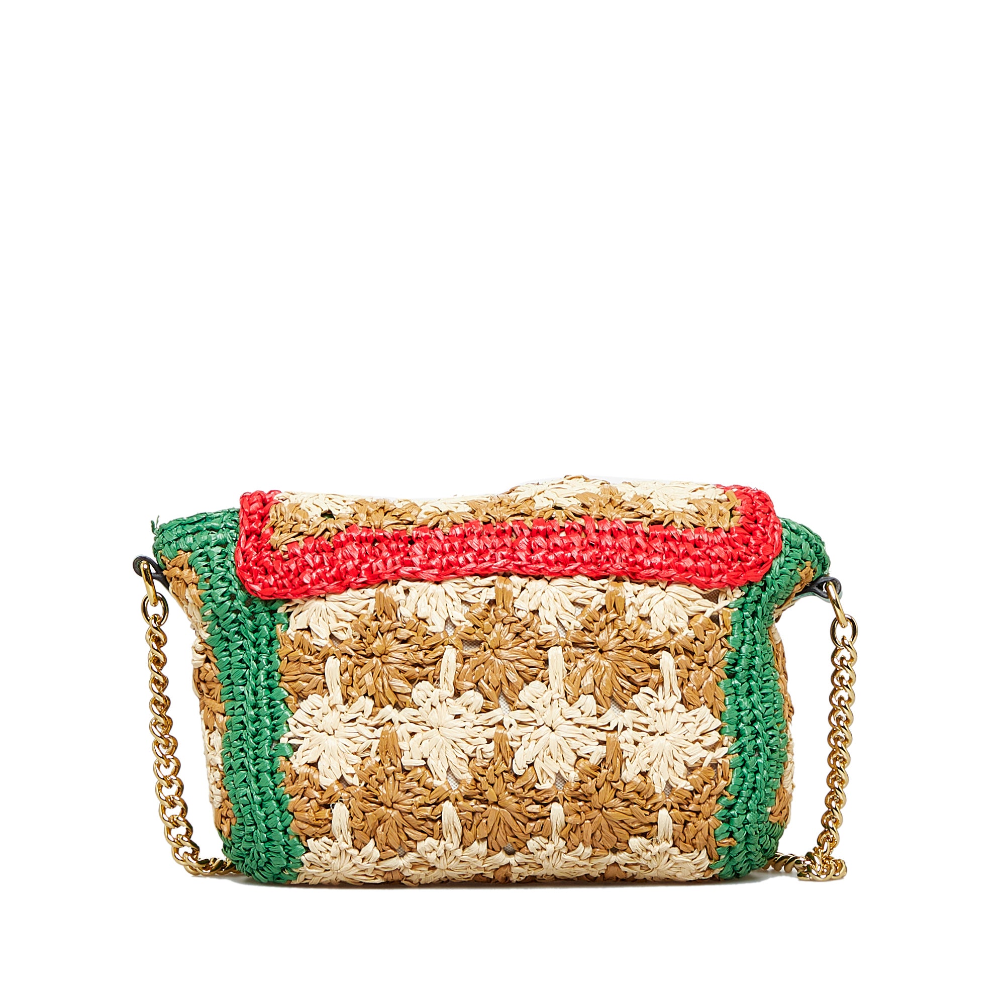 Small Raffia GG Marmont Crossbody