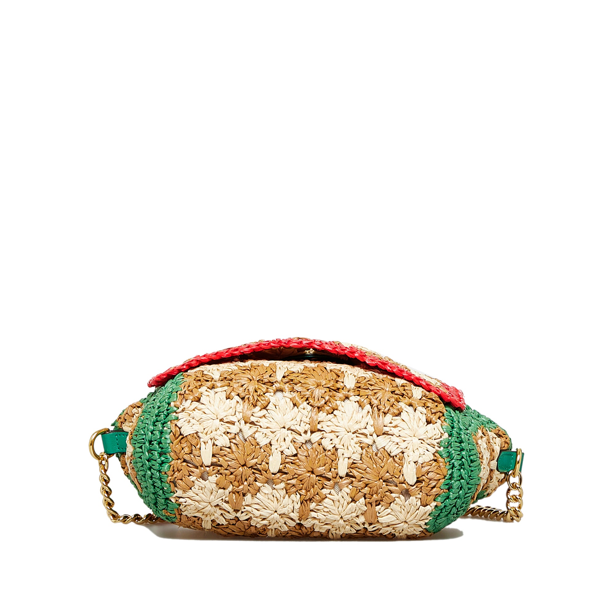 Small Raffia GG Marmont Crossbody