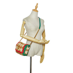 Small Raffia GG Marmont Crossbody