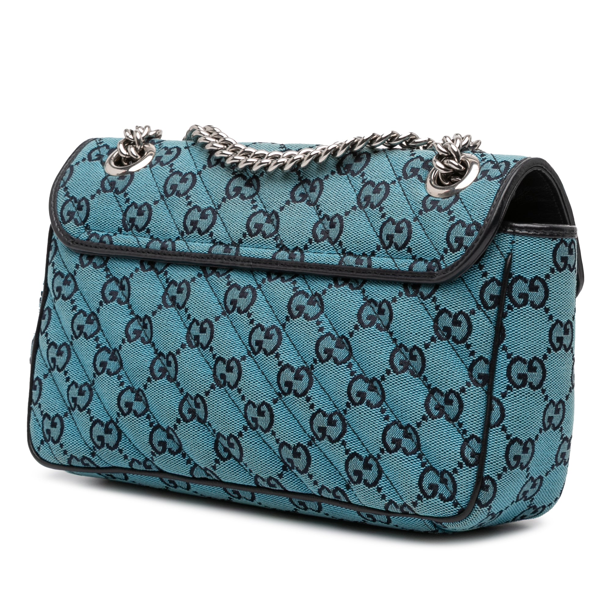 Medium GG Marmont Matelasse Diagonal GG Canvas Shoulder Bag