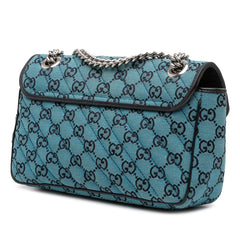 Medium GG Marmont Matelasse Diagonal GG Canvas Shoulder Bag