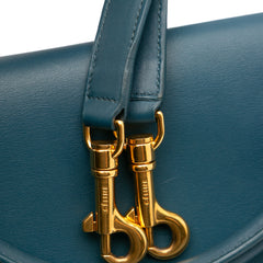 Medium Tricolor Leather Trapeze Satchel