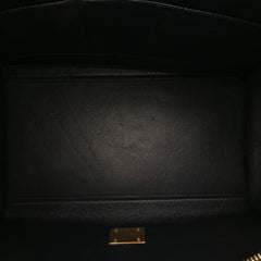 Medium Tricolor Leather Trapeze Satchel