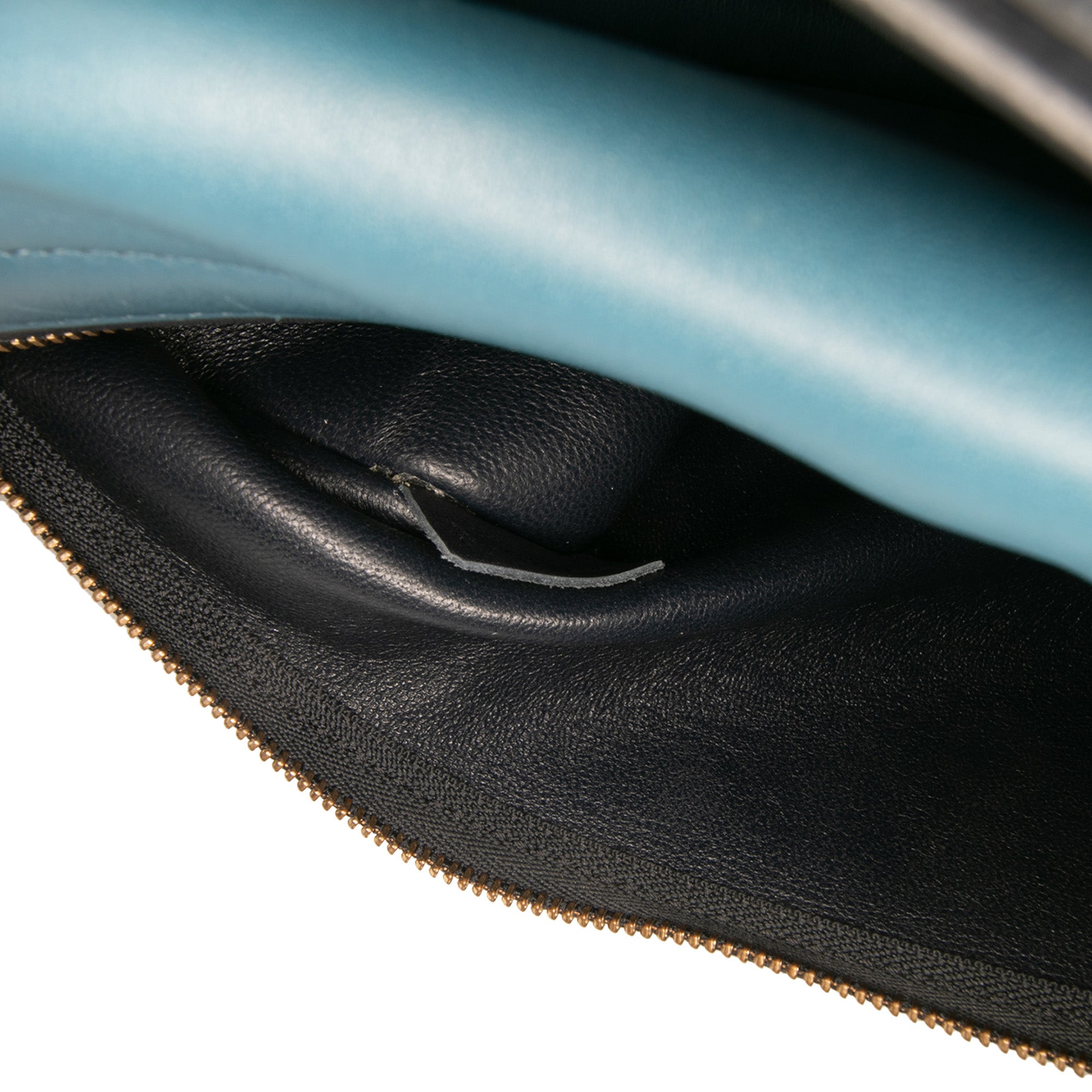 Medium Tricolor Leather Trapeze Satchel