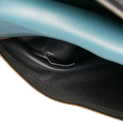 Medium Tricolor Leather Trapeze Satchel