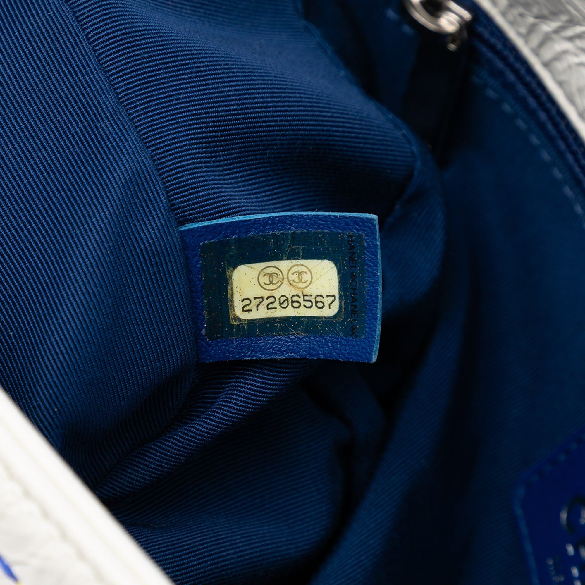 Distressed Calfskin Straight Line Stitch Flap