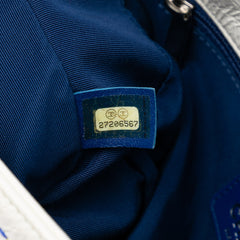 Distressed Calfskin Straight Line Stitch Flap