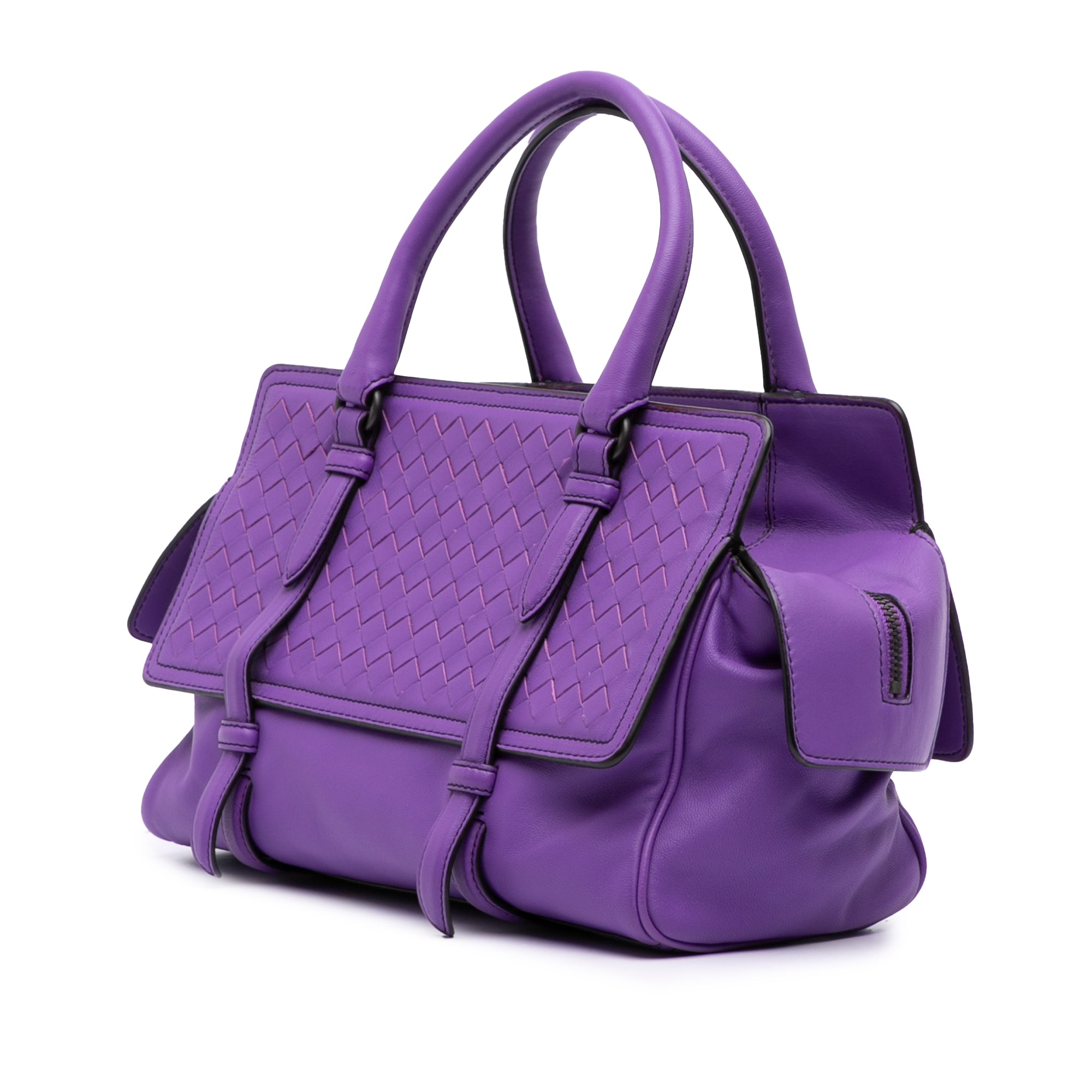 Small Nappa Intrecciato Monaco Satchel