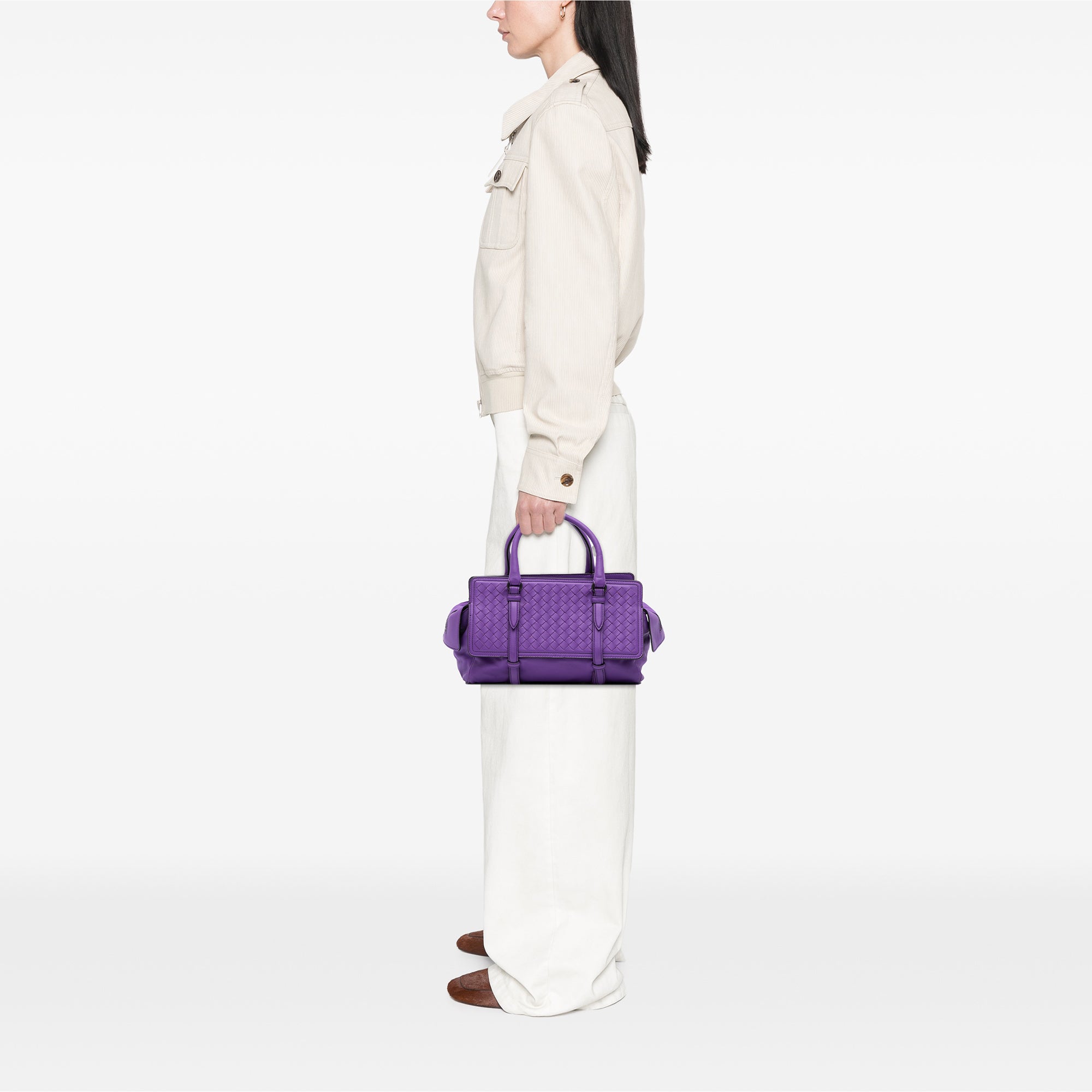 Small Nappa Intrecciato Monaco Satchel