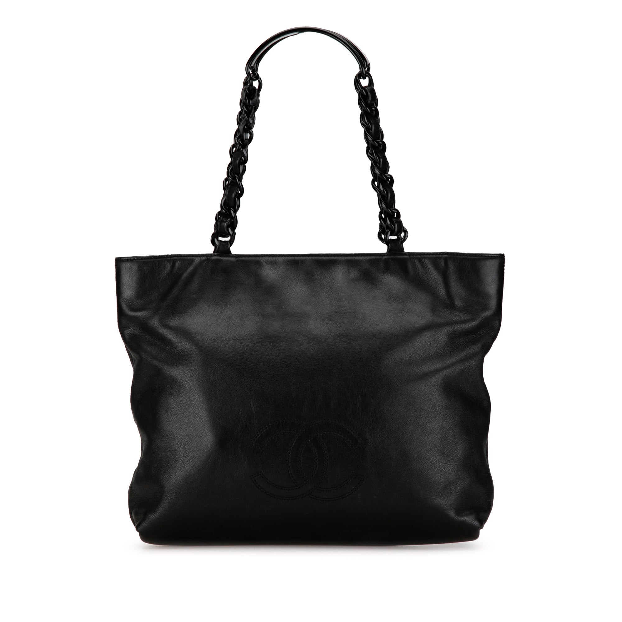 CC Lambskin Chain Tote