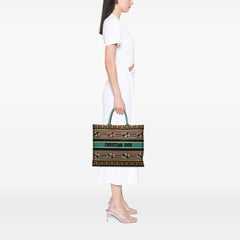Large Embroidered Canvas Book Tote
