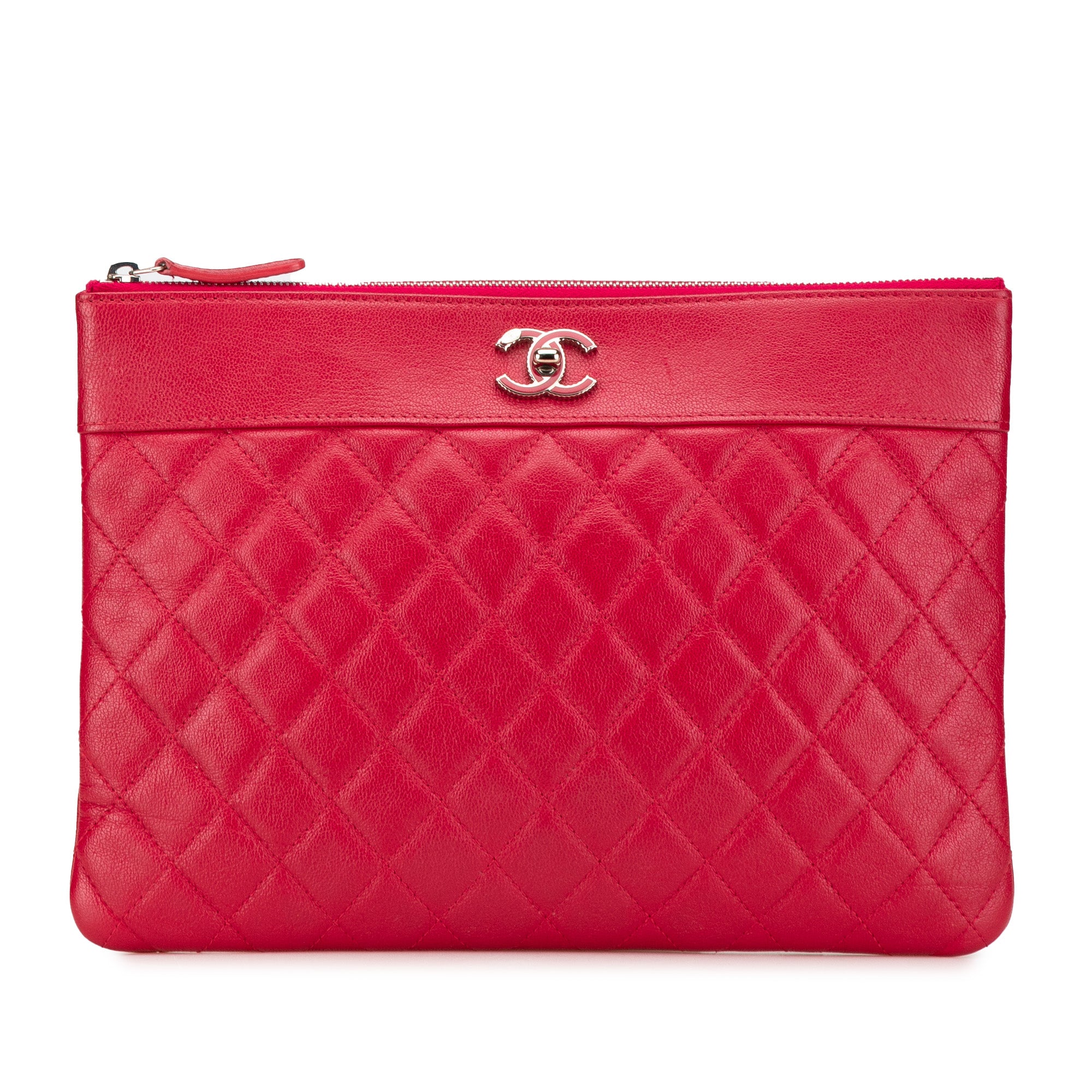 Quilted Sheepskin Mademoiselle O Case Clutch