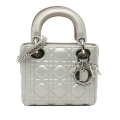 Mini Iridescent Lambskin Cannage Lady Dior